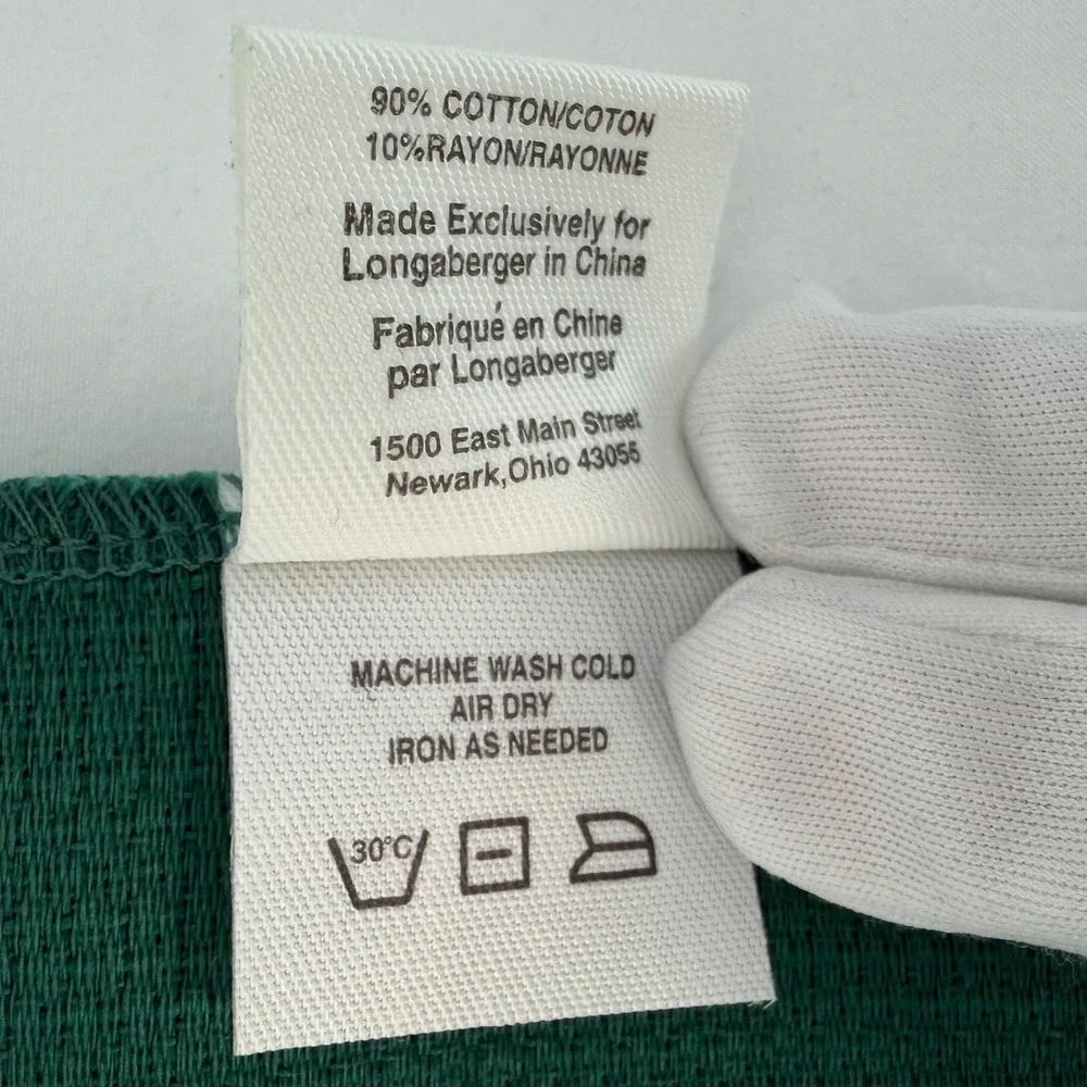 Longaberger Personal File Fabric Basket Liner Ivy Green 2869686 New 105-17